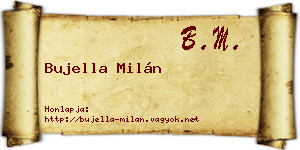 Bujella Milán névjegykártya